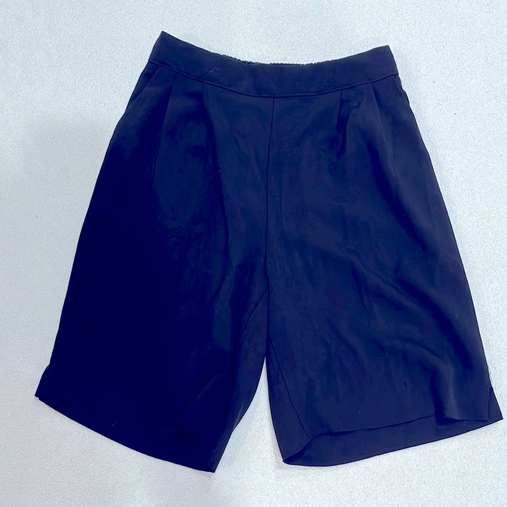 Oak and fort high waisted black dress shorts